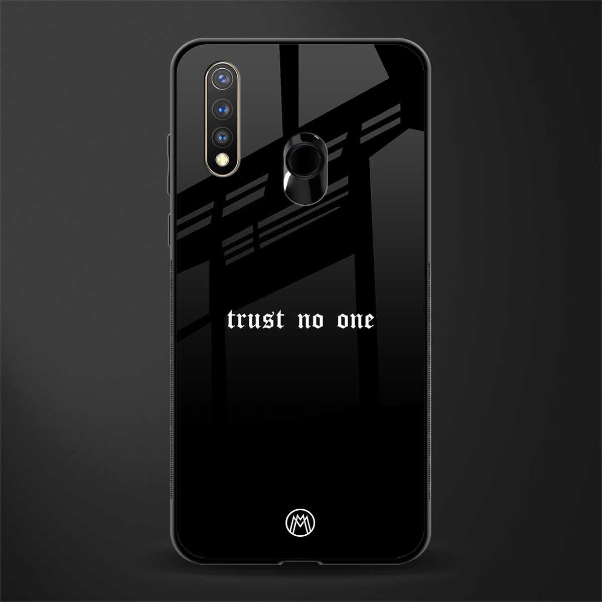trust no one aesthetic quote glass case for vivo y19 image