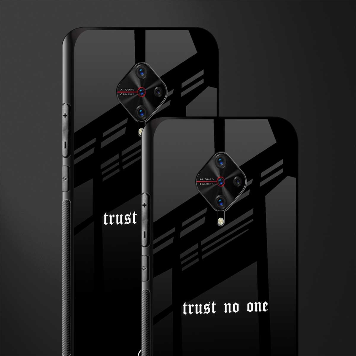 trust no one aesthetic quote glass case for vivo s1 pro image-2