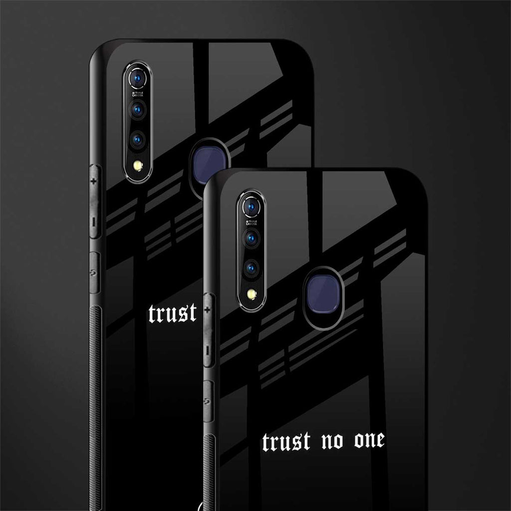 trust no one aesthetic quote glass case for vivo z1 pro image-2