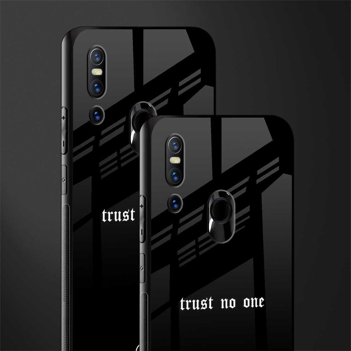 trust no one aesthetic quote glass case for vivo v15 image-2