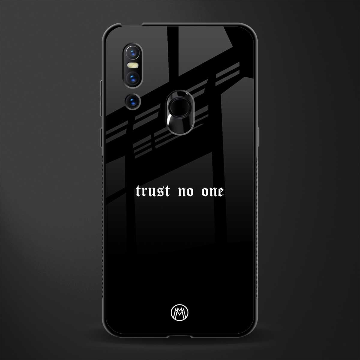 trust no one aesthetic quote glass case for vivo v15 image