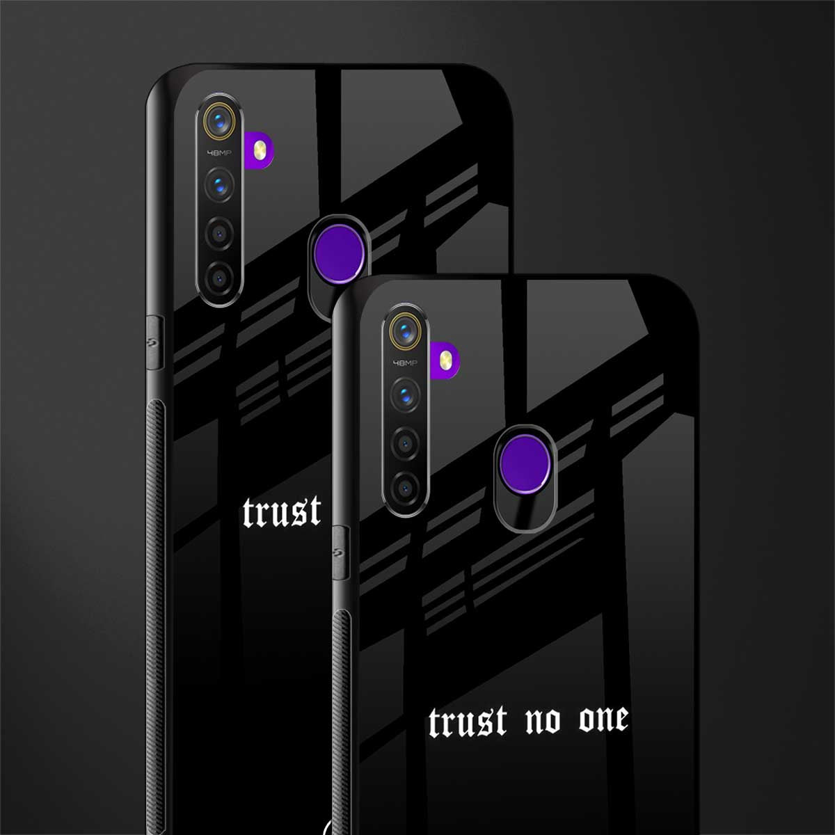 trust no one aesthetic quote glass case for realme 5s image-2