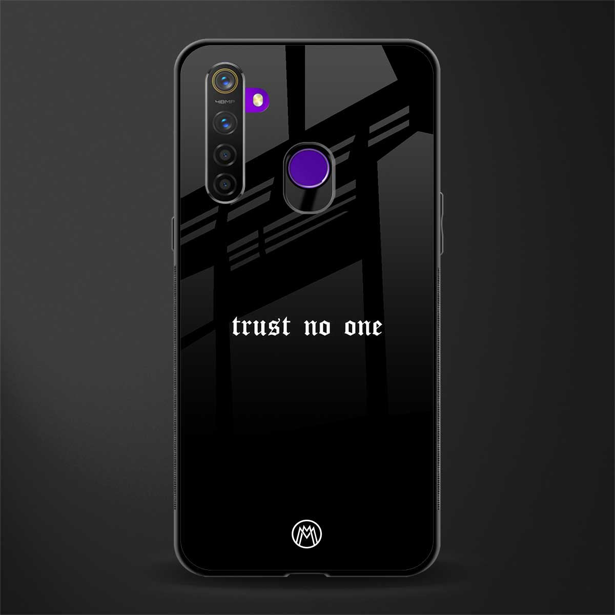 trust no one aesthetic quote glass case for realme 5 image