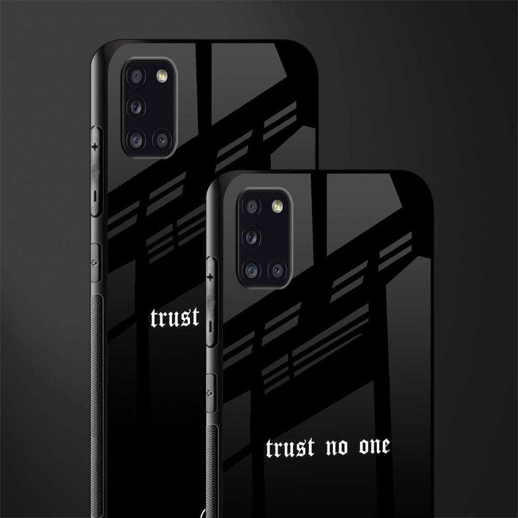 trust no one aesthetic quote glass case for samsung galaxy a31 image-2