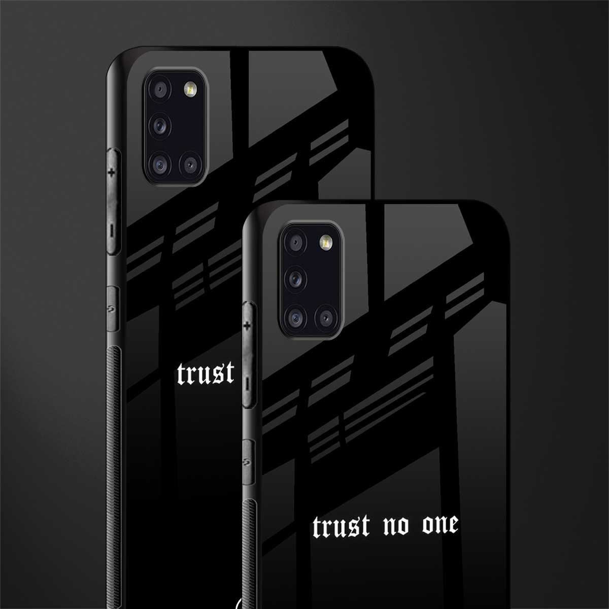 trust no one aesthetic quote glass case for samsung galaxy a31 image-2