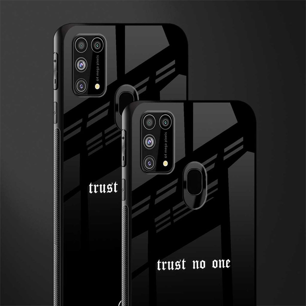 trust no one aesthetic quote glass case for samsung galaxy m31 prime edition image-2