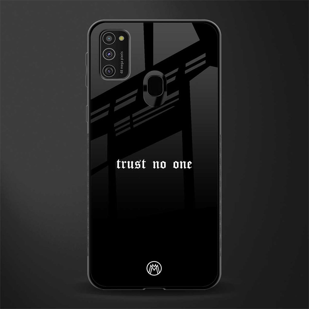 trust no one aesthetic quote glass case for samsung galaxy m21 image