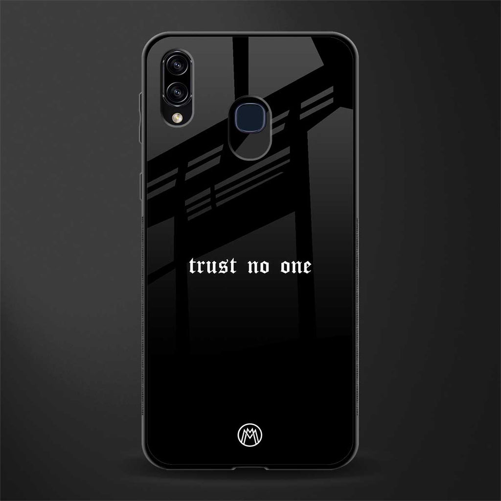 trust no one aesthetic quote glass case for samsung galaxy m10s image