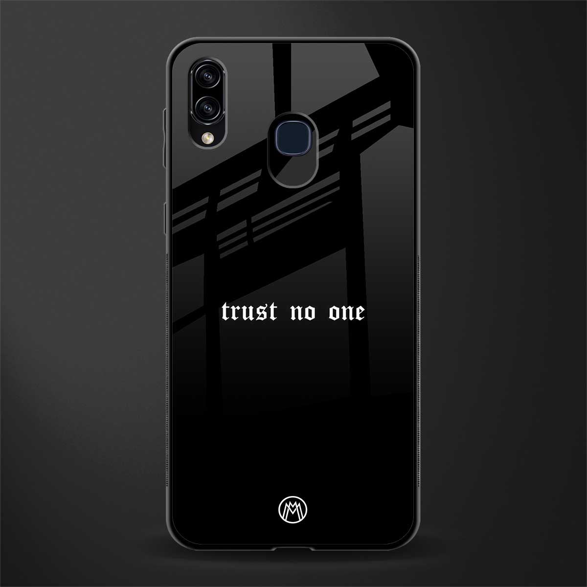 trust no one aesthetic quote glass case for samsung galaxy m10s image