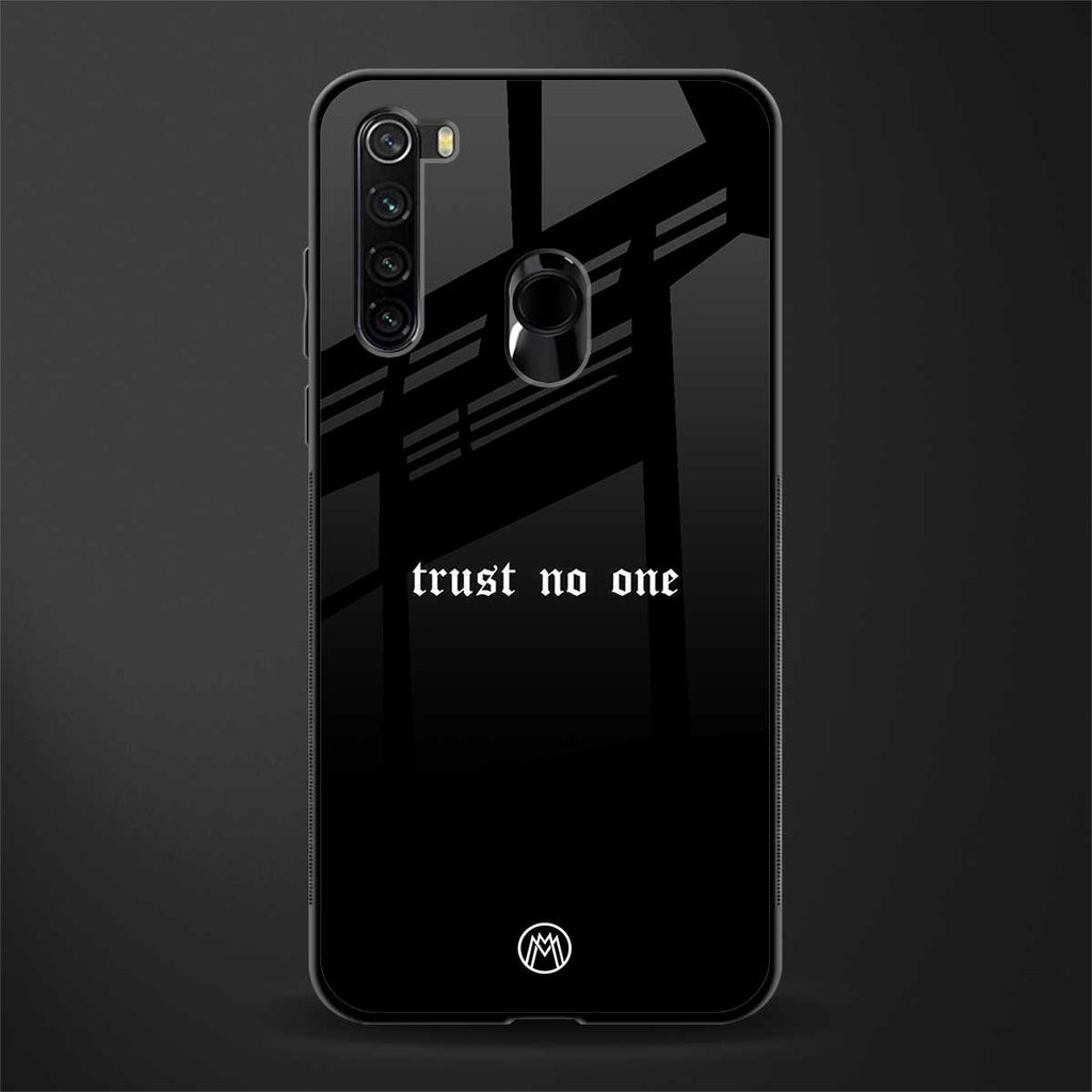 trust no one aesthetic quote glass case for redmi note 8 image