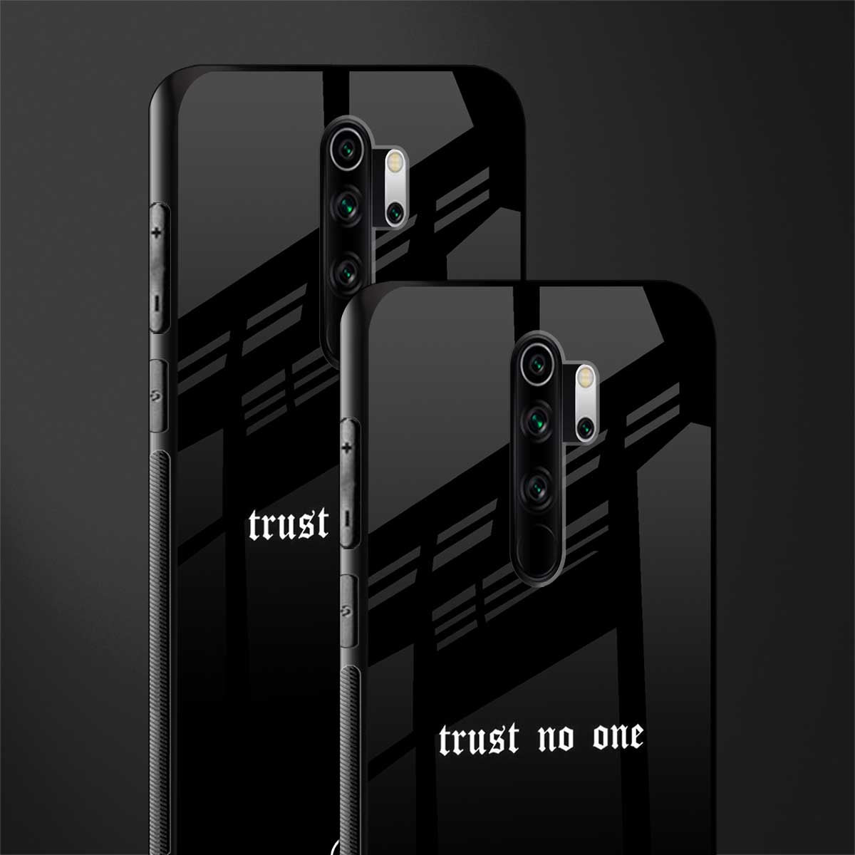 trust no one aesthetic quote glass case for redmi note 8 pro image-2