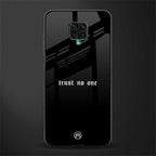 trust no one aesthetic quote glass case for redmi note 9 pro image