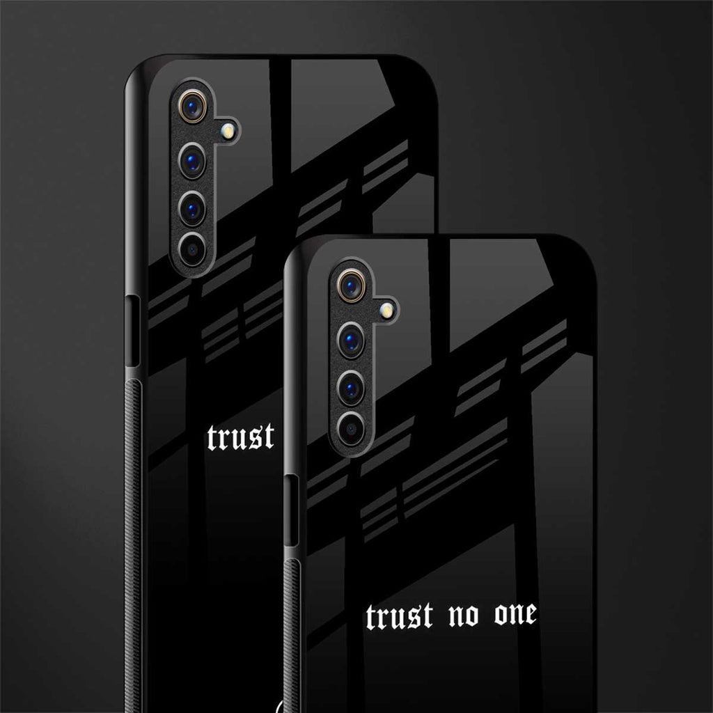 trust no one aesthetic quote glass case for realme 6i image-2