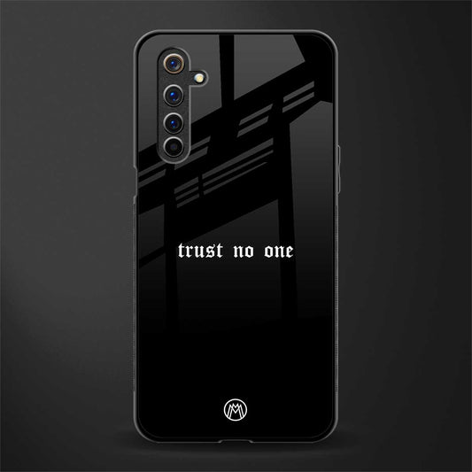 trust no one aesthetic quote glass case for realme 6 pro image