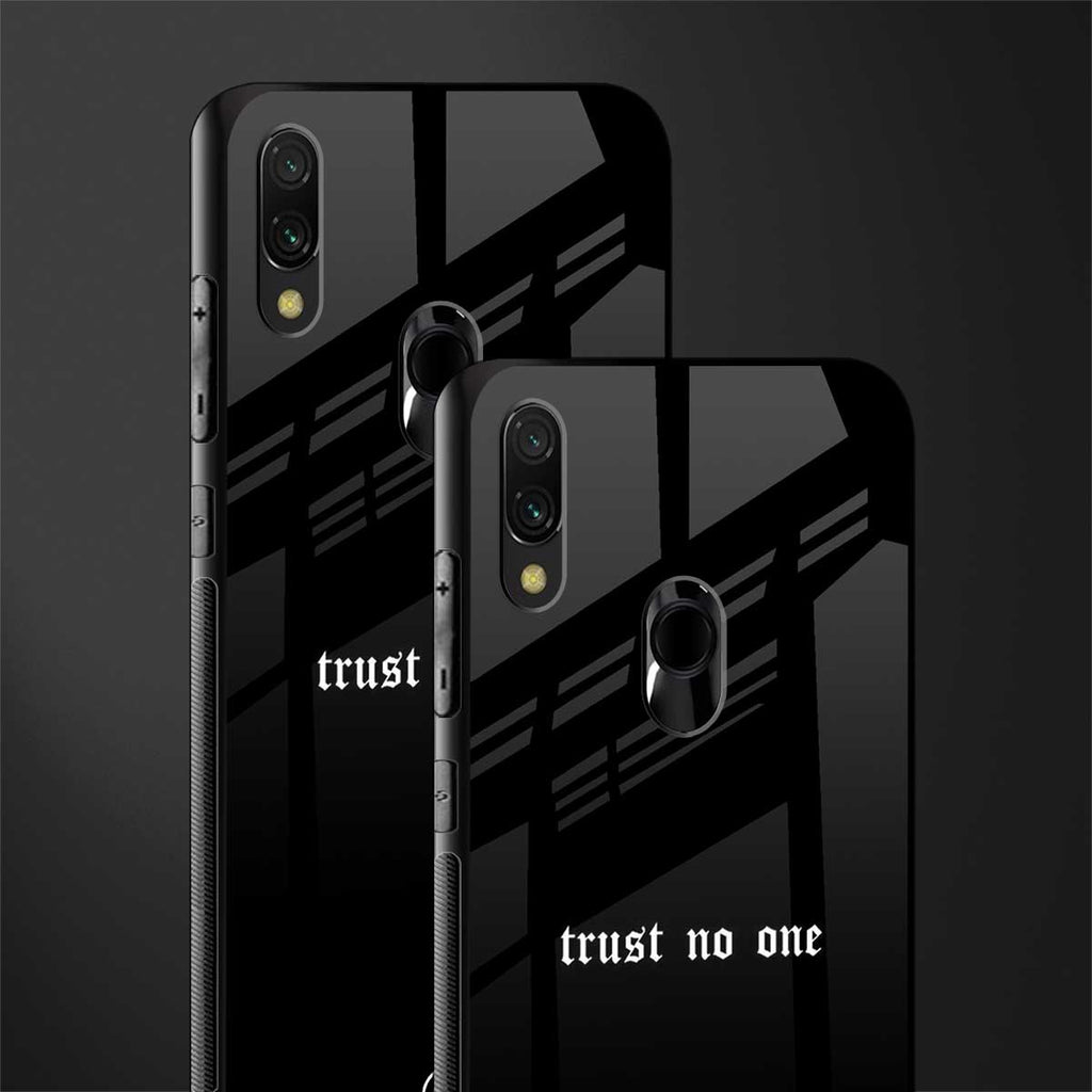 trust no one aesthetic quote glass case for redmi note 7s image-2