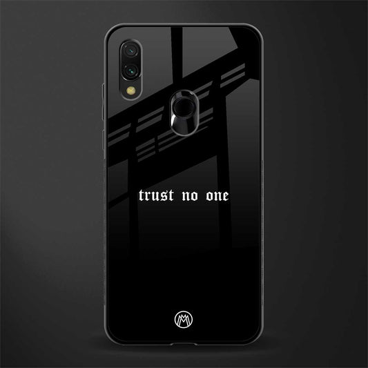 trust no one aesthetic quote glass case for redmi note 7 pro image