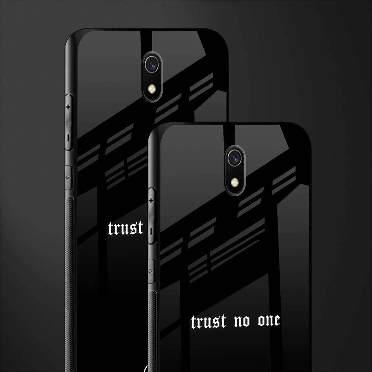 trust no one aesthetic quote glass case for redmi 8a image-2