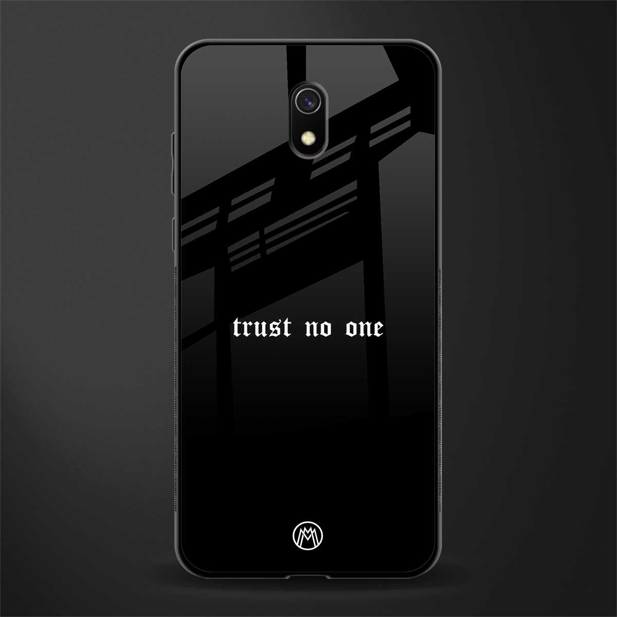 trust no one aesthetic quote glass case for redmi 8a image