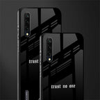 trust no one aesthetic quote glass case for mi a3 redmi a3 image-2