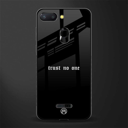 trust no one aesthetic quote glass case for redmi 6 image