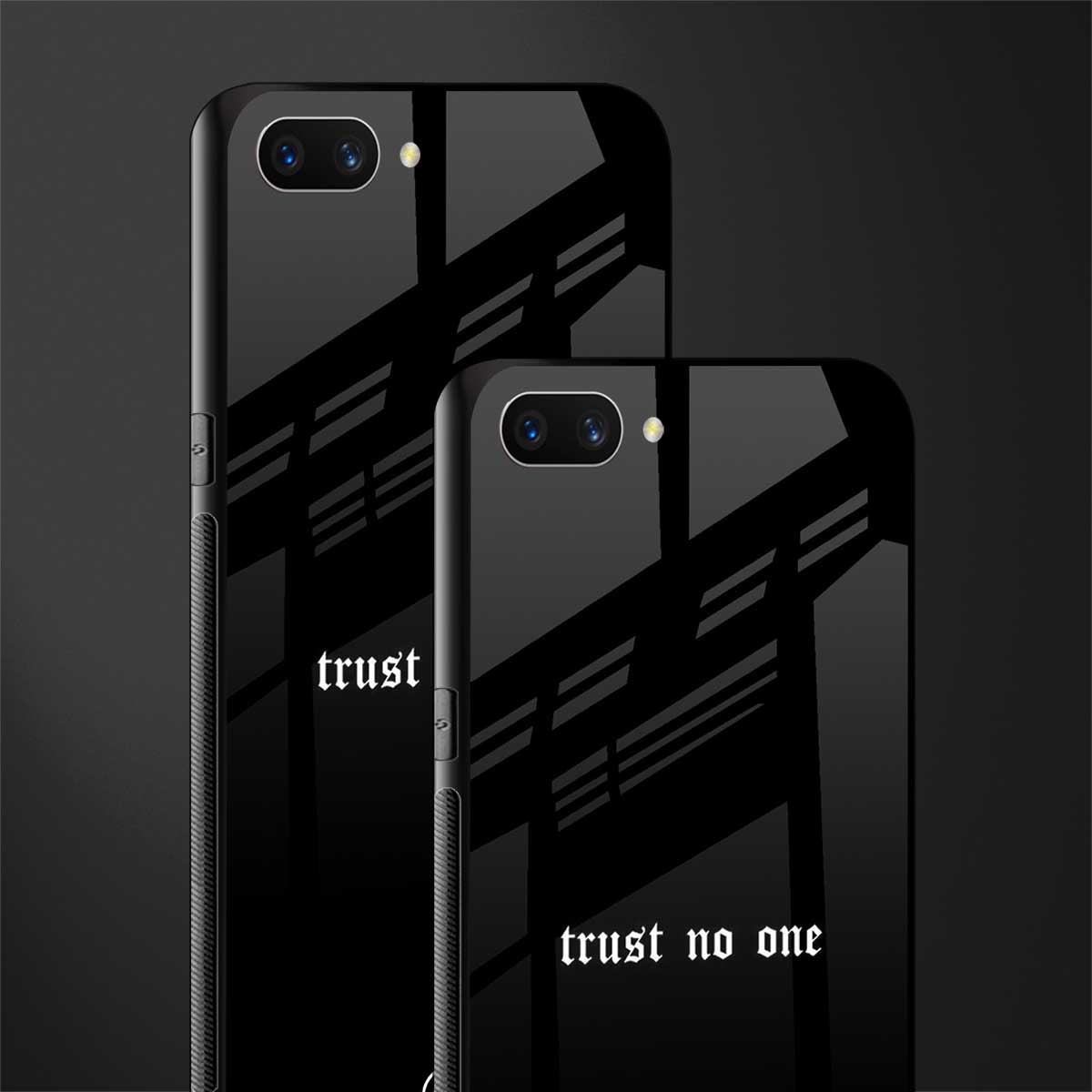trust no one aesthetic quote glass case for realme c1 image-2