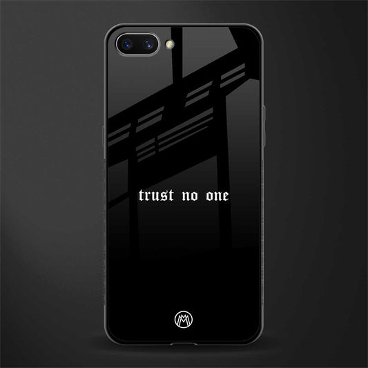 trust no one aesthetic quote glass case for oppo a3s image
