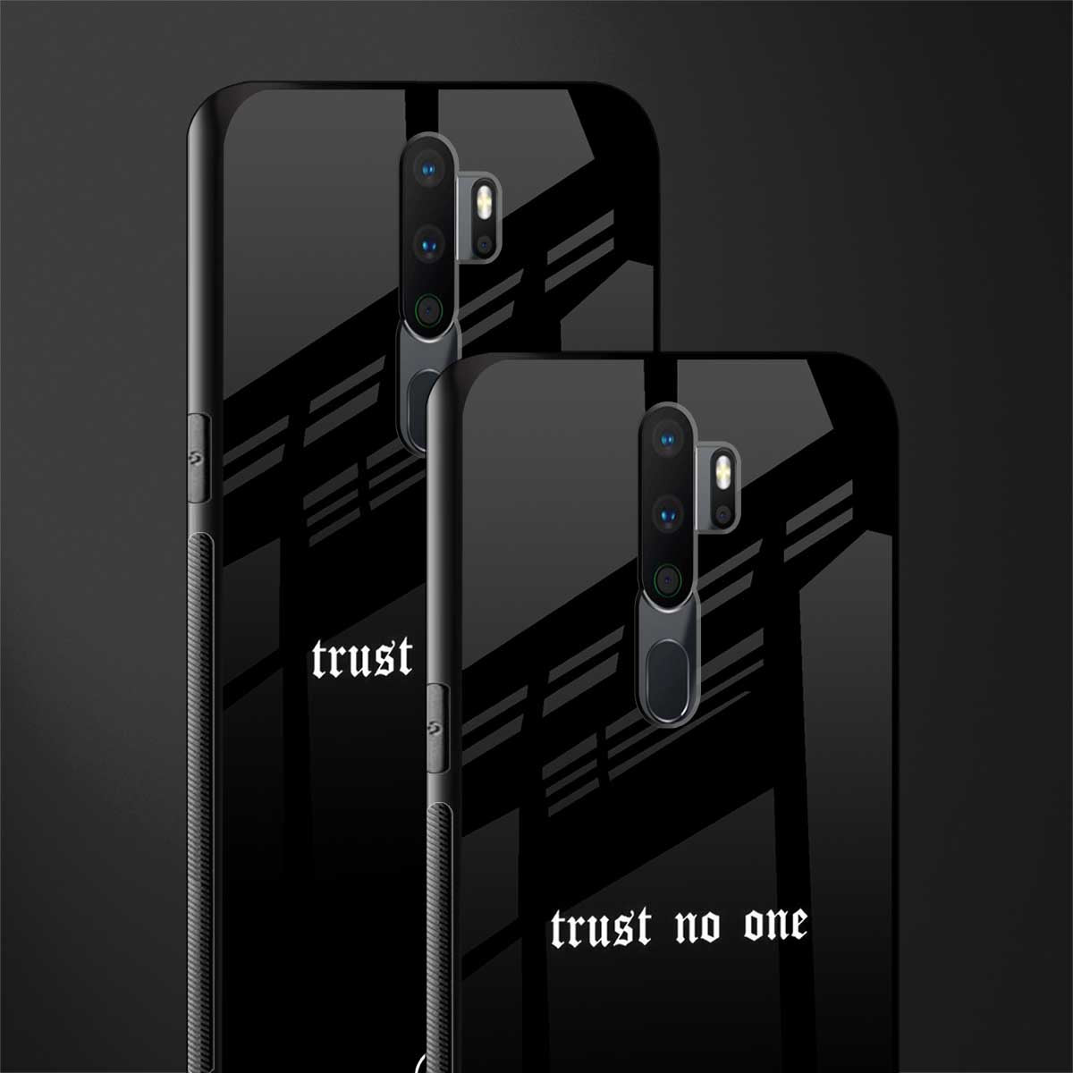 trust no one aesthetic quote glass case for oppo a5 2020 image-2