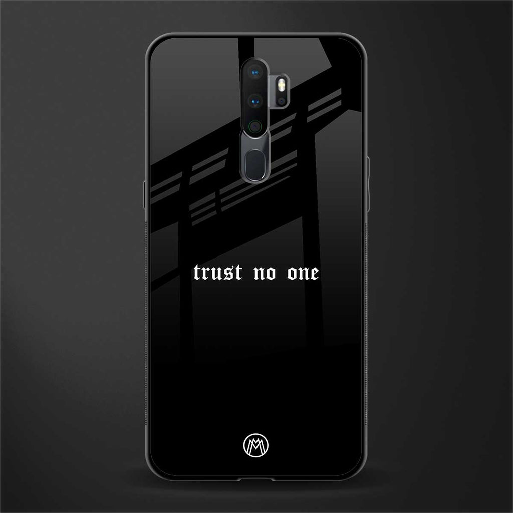 trust no one aesthetic quote glass case for oppo a5 2020 image