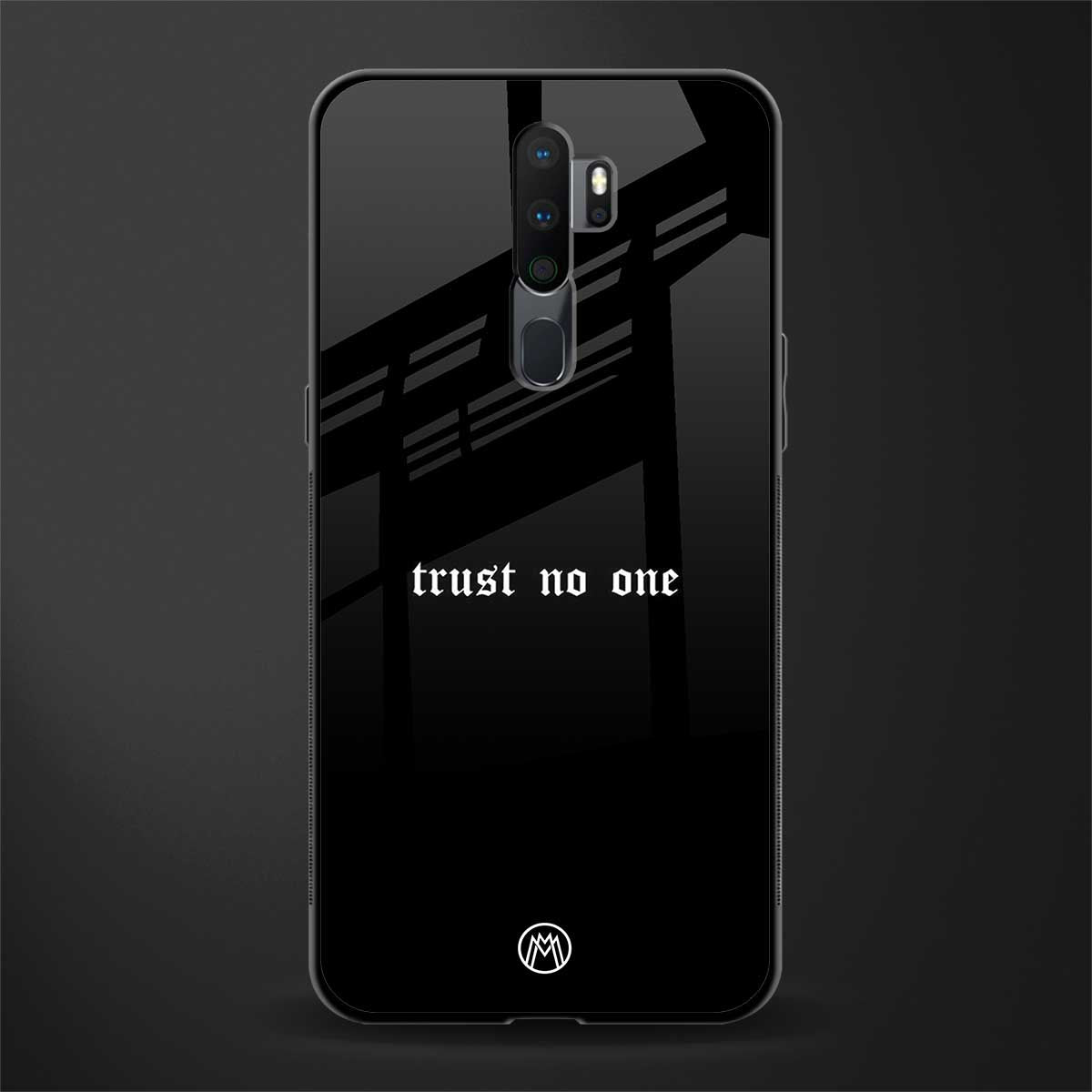 trust no one aesthetic quote glass case for oppo a5 2020 image