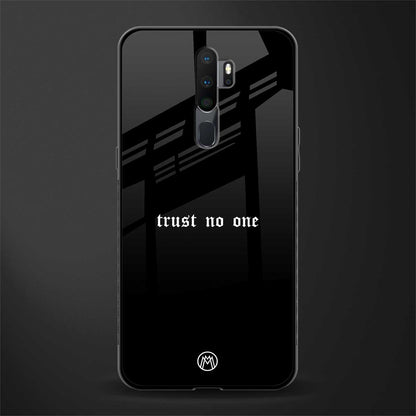 trust no one aesthetic quote glass case for oppo a5 2020 image