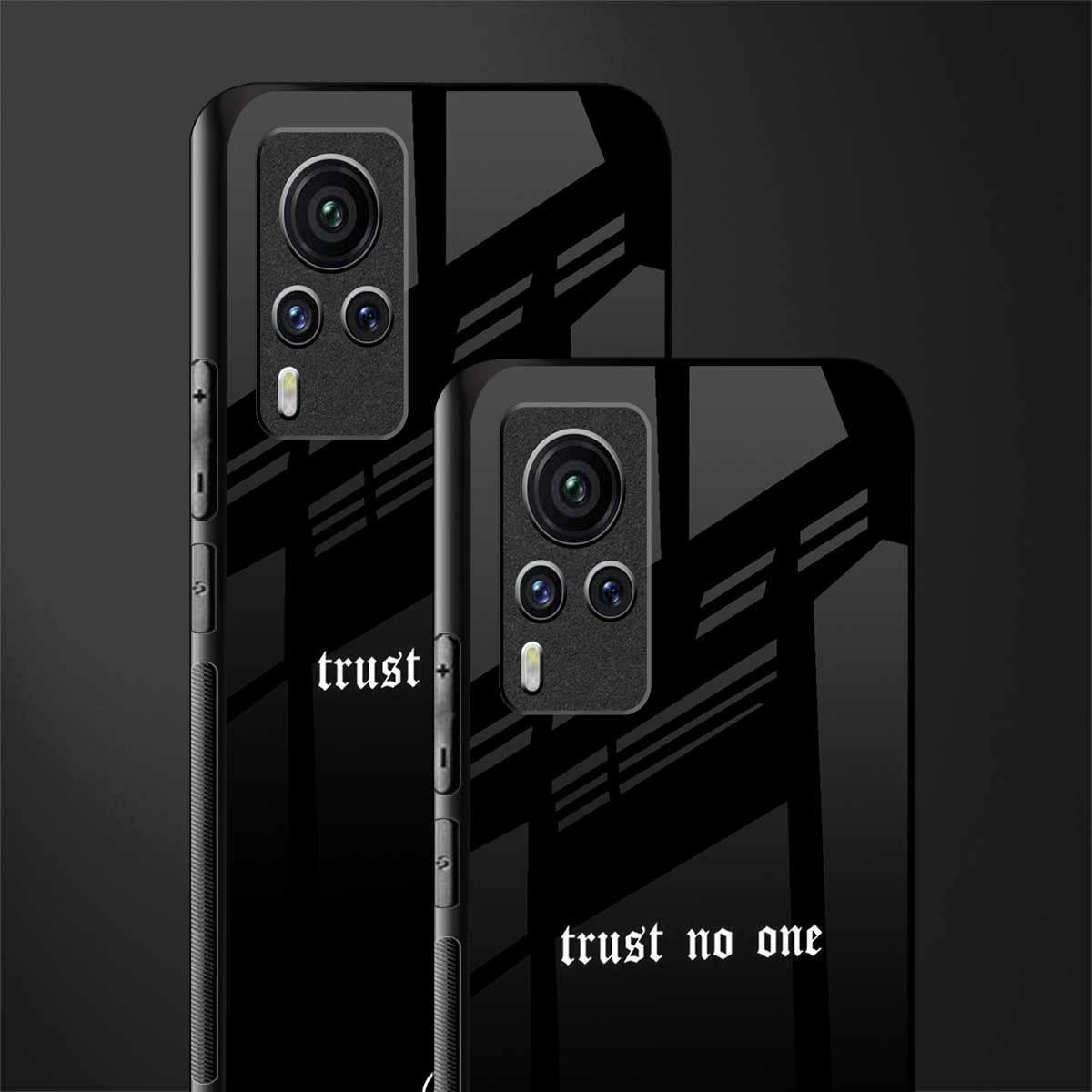 trust no one aesthetic quote glass case for vivo x60 pro image-2