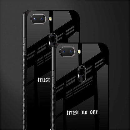 trust no one aesthetic quote glass case for oppo a5 image-2