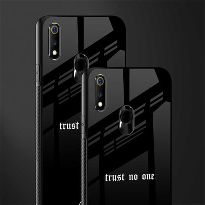 trust no one aesthetic quote glass case for realme 3 pro image-2