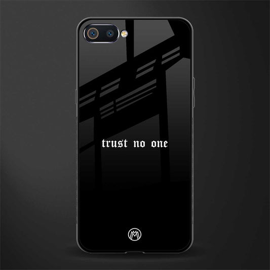 trust no one aesthetic quote glass case for oppo a1k image