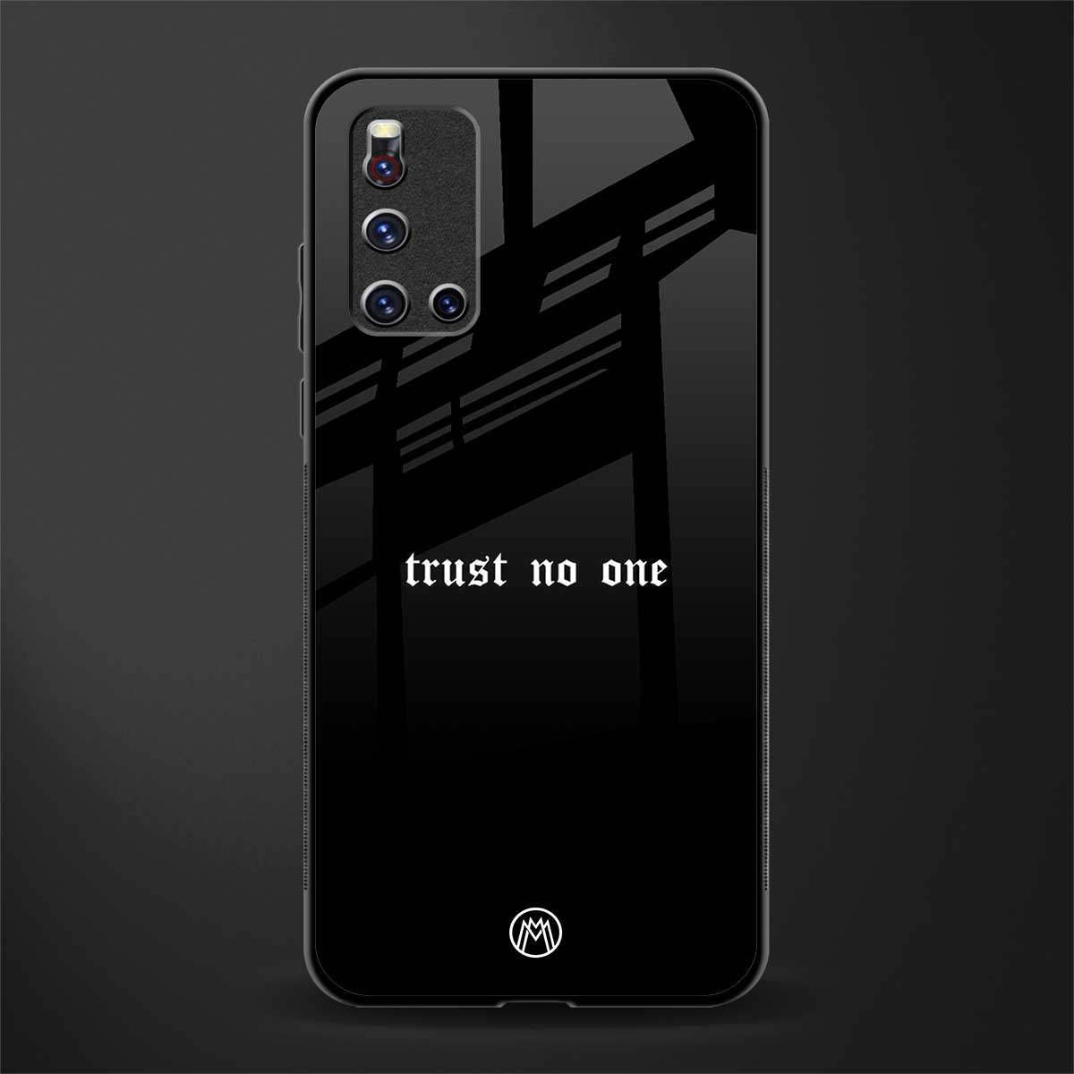 trust no one aesthetic quote glass case for vivo v19 image