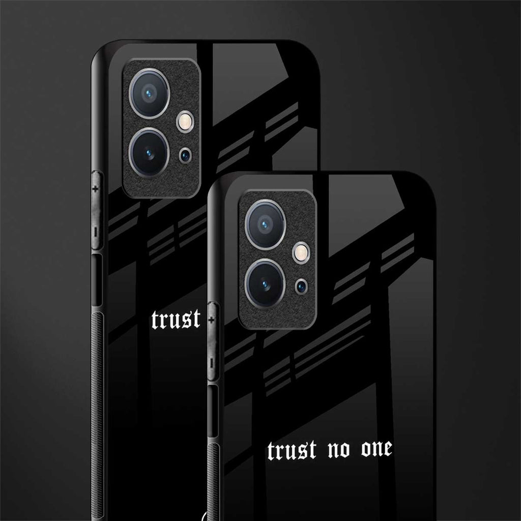 trust no one aesthetic quote glass case for vivo t1 5g image-2