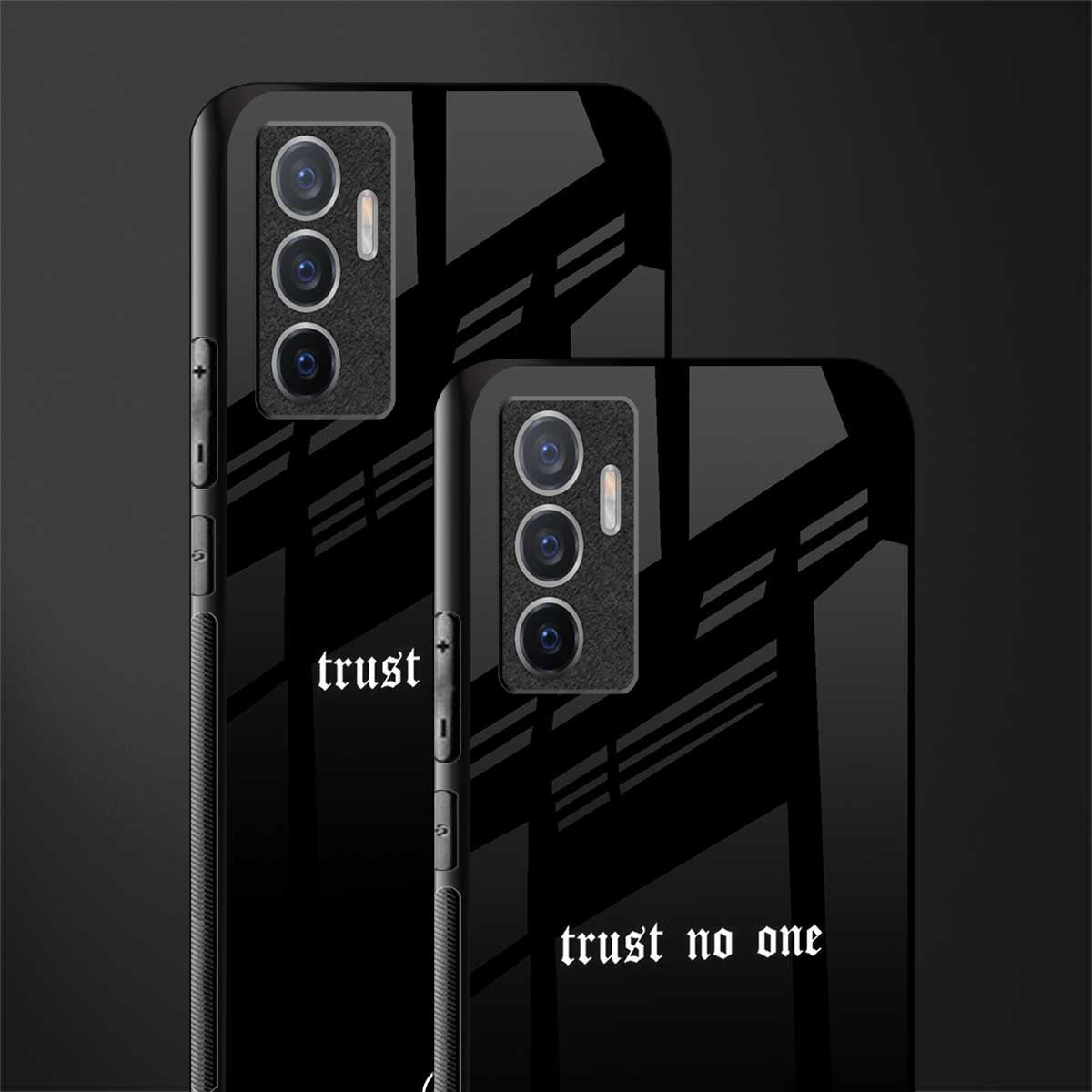 trust no one aesthetic quote glass case for vivo v23e image-2