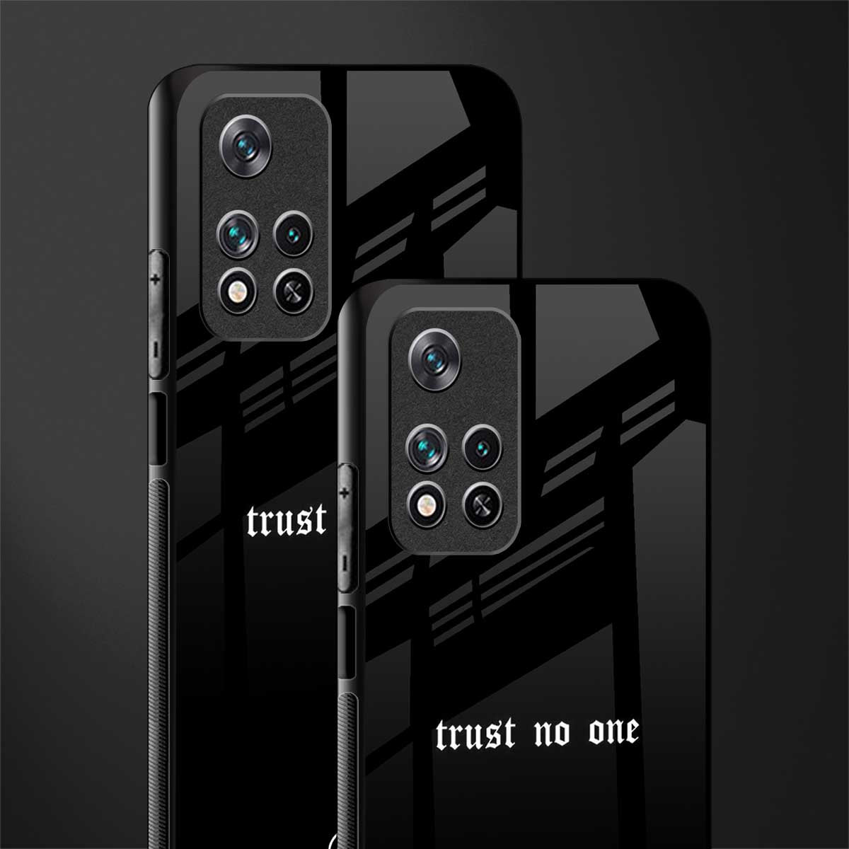 trust no one aesthetic quote glass case for poco m4 pro 5g image-2