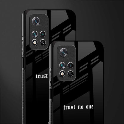 trust no one aesthetic quote glass case for poco m4 pro 5g image-2