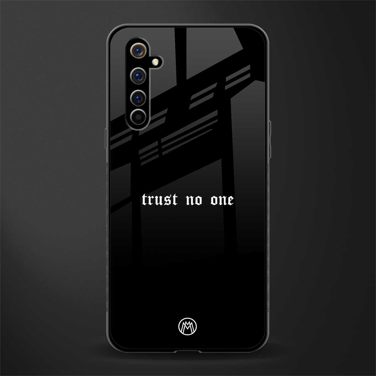 trust no one aesthetic quote glass case for realme x50 pro image