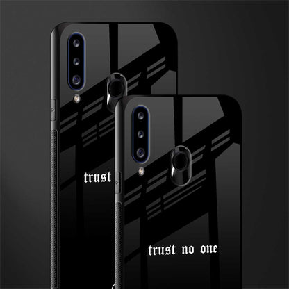 trust no one aesthetic quote glass case for samsung galaxy a20s image-2