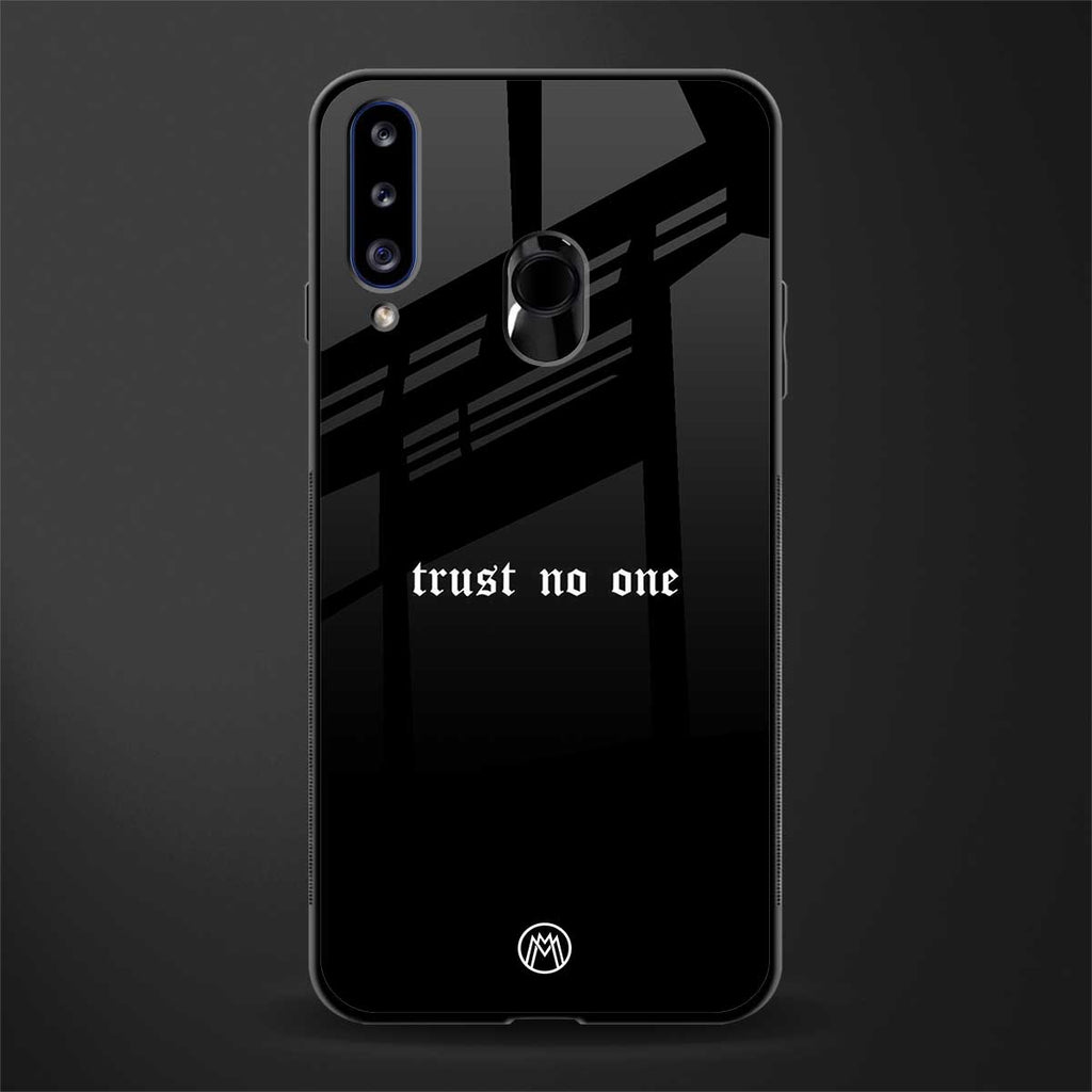 trust no one aesthetic quote glass case for samsung galaxy a20s image