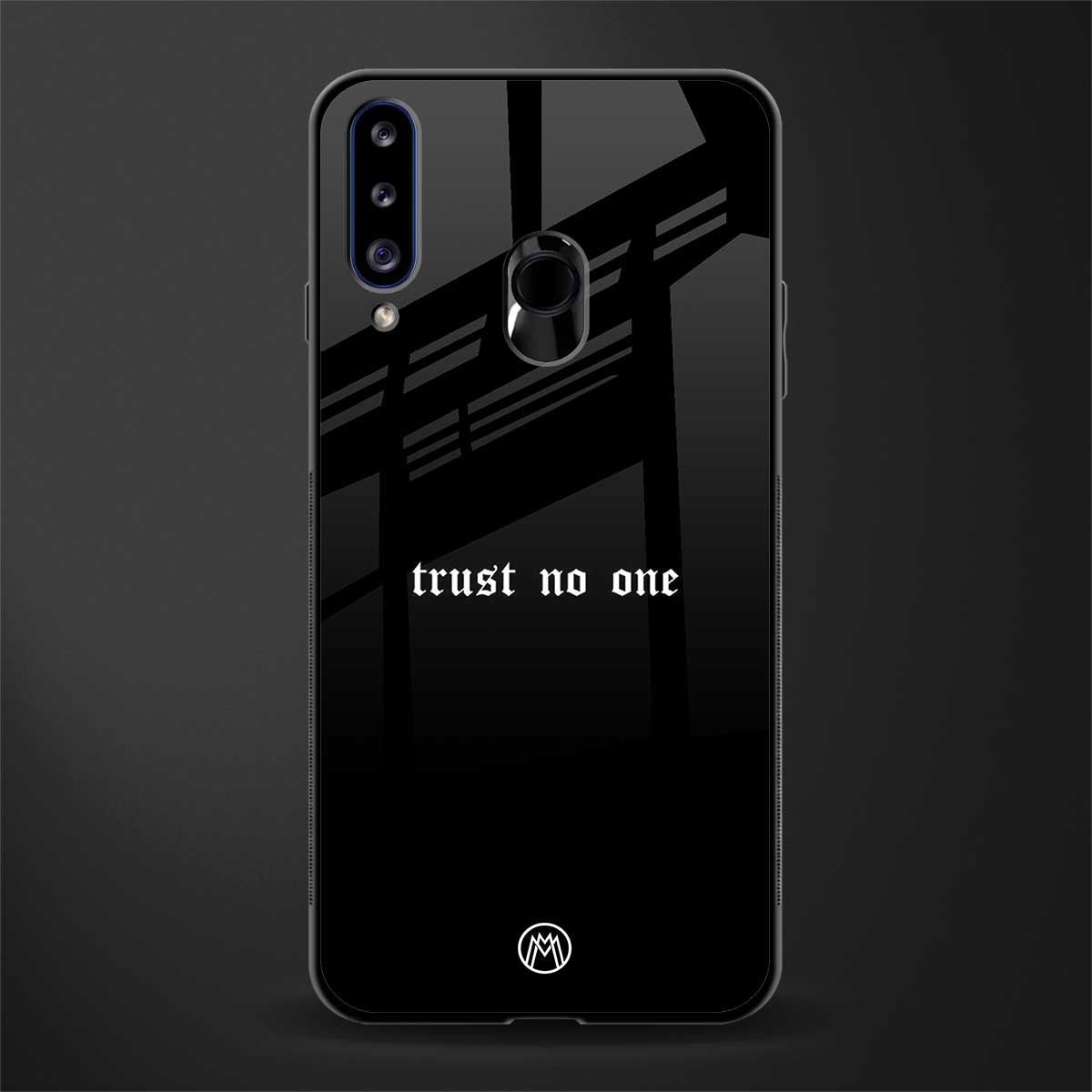trust no one aesthetic quote glass case for samsung galaxy a20s image