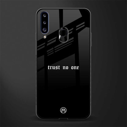 trust no one aesthetic quote glass case for samsung galaxy a20s image