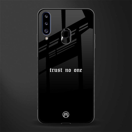 trust no one aesthetic quote glass case for samsung galaxy a20s image