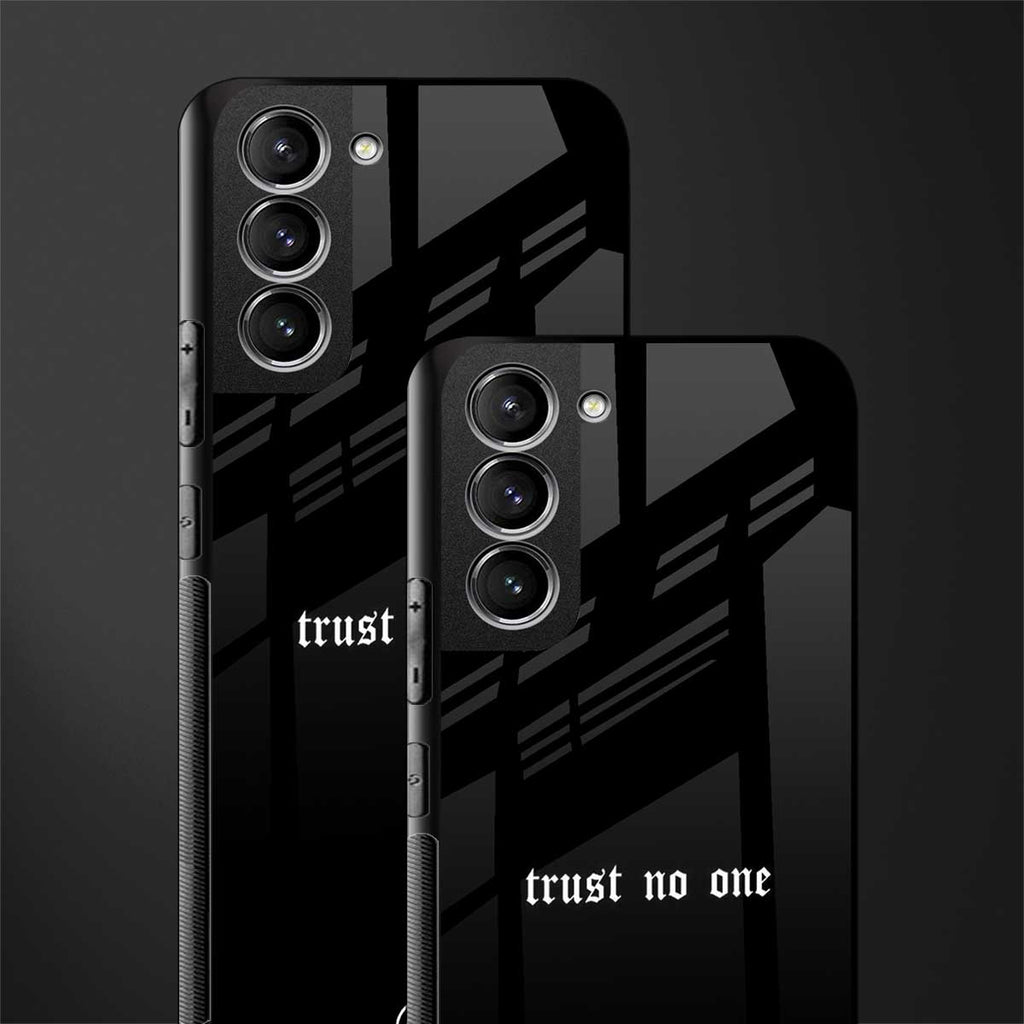 trust no one aesthetic quote glass case for samsung galaxy s22 plus 5g image-2