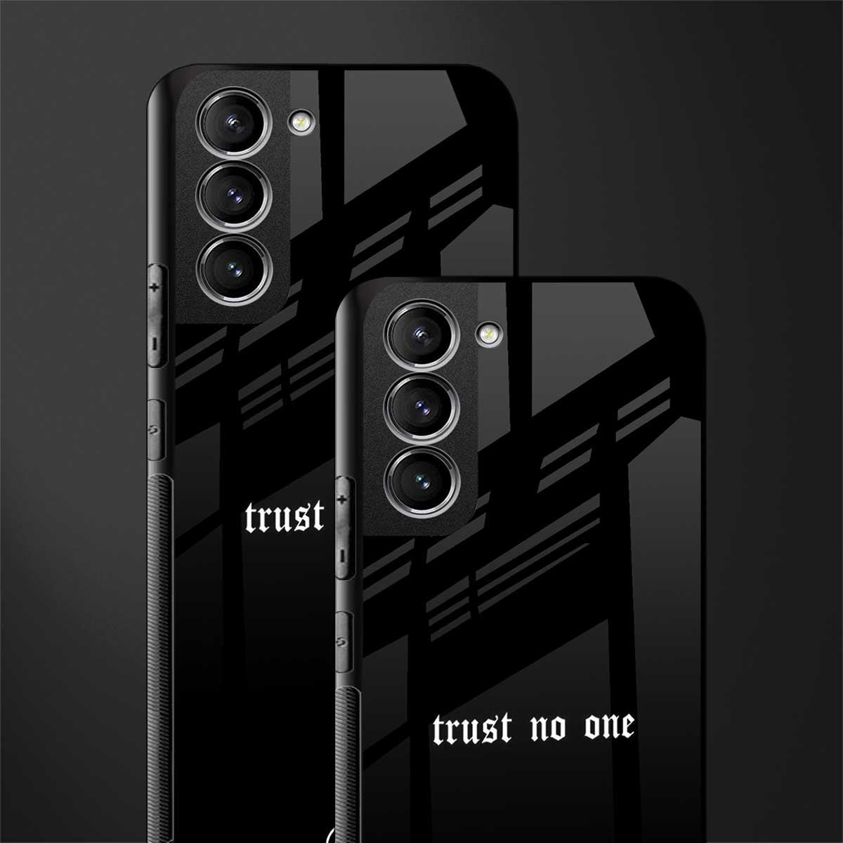 trust no one aesthetic quote glass case for samsung galaxy s22 plus 5g image-2