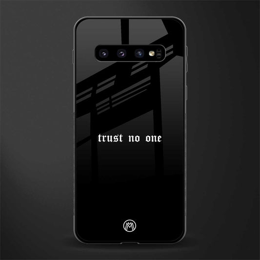 trust no one aesthetic quote glass case for samsung galaxy s10 plus image