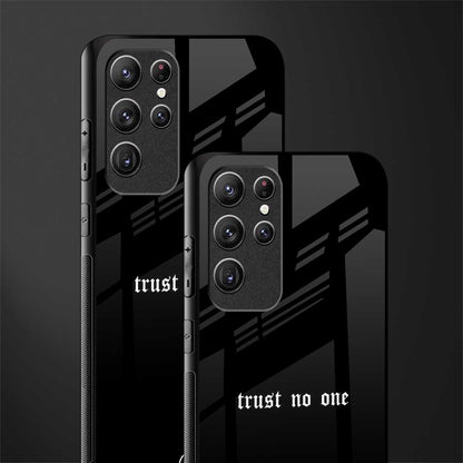 trust no one aesthetic quote glass case for samsung galaxy s21 ultra image-2