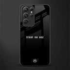 trust no one aesthetic quote glass case for samsung galaxy s22 ultra 5g image